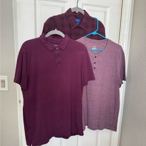 Apt. 9 Burgundy Shirt Bundle (3)